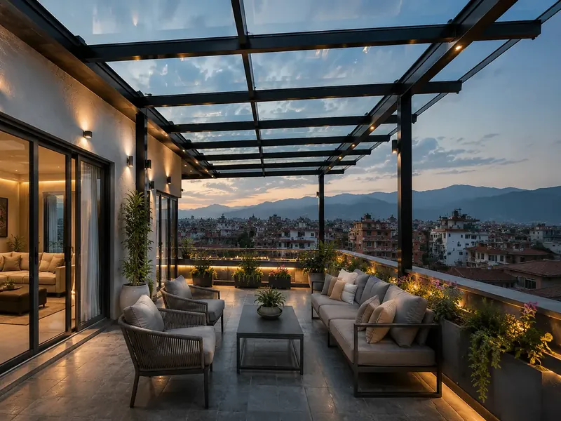 Toughened Glass Roofing