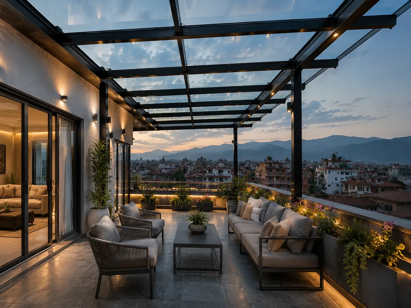 Toughened Glass Roofing