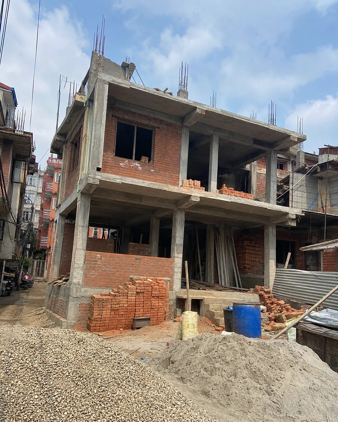 RCC frame and brickwork on an Alpha Engineering site