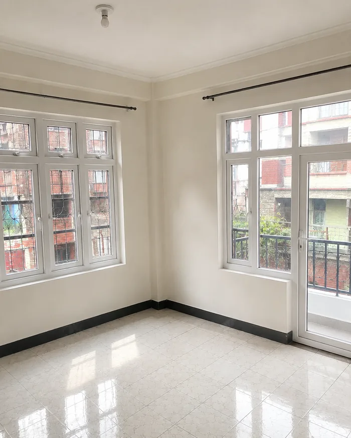 Room with newly installed UPVC windows