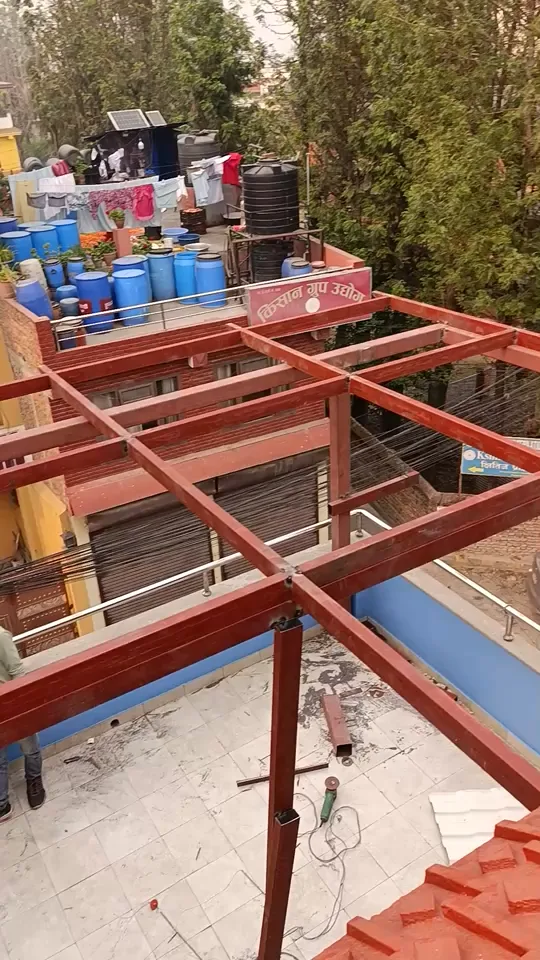 Rooftop, during framing